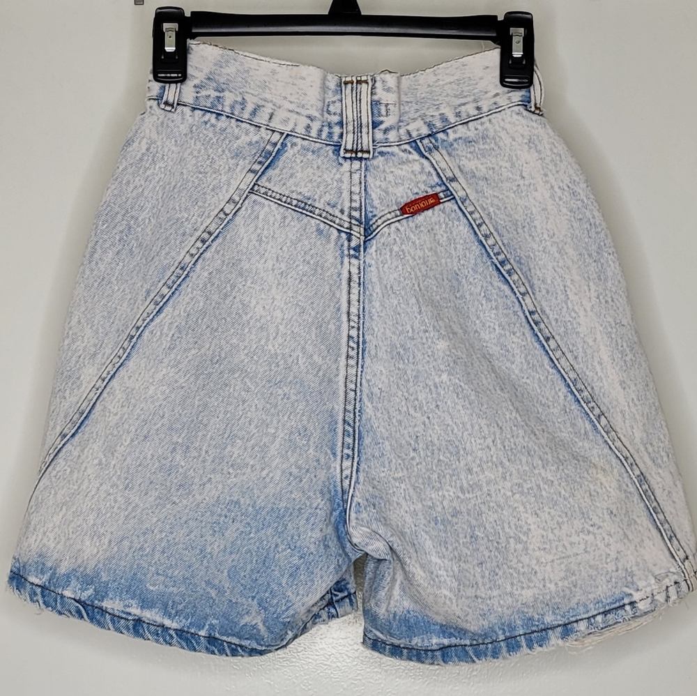 Bonjour 90s Vintage High Waisted Jean Shorts - Picture 2 of 8